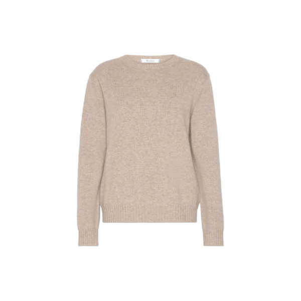 Max Mara Lume Cashmere Yarn Sweater in Sand | Sweaters | Luxury Shoes 