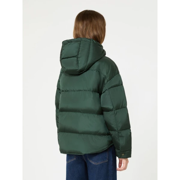 Max Mara Lusso Water-Repellent Taffeta Down Jacket in Dark Green | Jackets | Luxury Shoes 