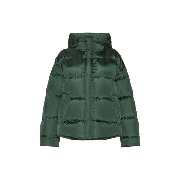 Max Mara Lusso Water-Repellent Taffeta Down Jacket in Dark Green | Jackets | Luxury Shoes 