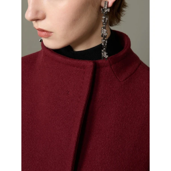 Max Mara Macina Cashmere Cocoon Coat in Bordeaux | Wool Coat | Luxury Shoes 