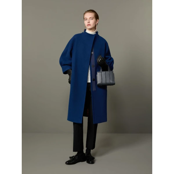 Max Mara Macina Cashmere Cocoon Coat in Cornflower Blue | Wool Coat | Luxury Shoes 