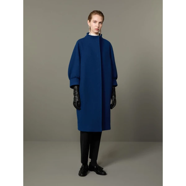 Max Mara Macina Cashmere Cocoon Coat in Cornflower Blue | Wool Coat | Luxury Shoes 