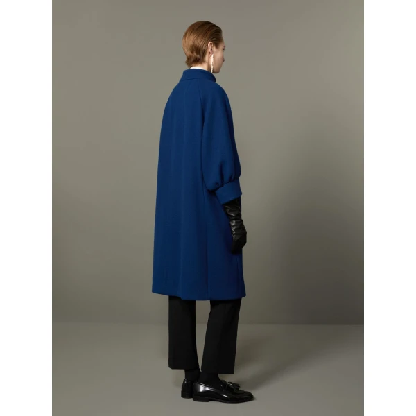 Max Mara Macina Cashmere Cocoon Coat in Cornflower Blue | Wool Coat | Luxury Shoes 