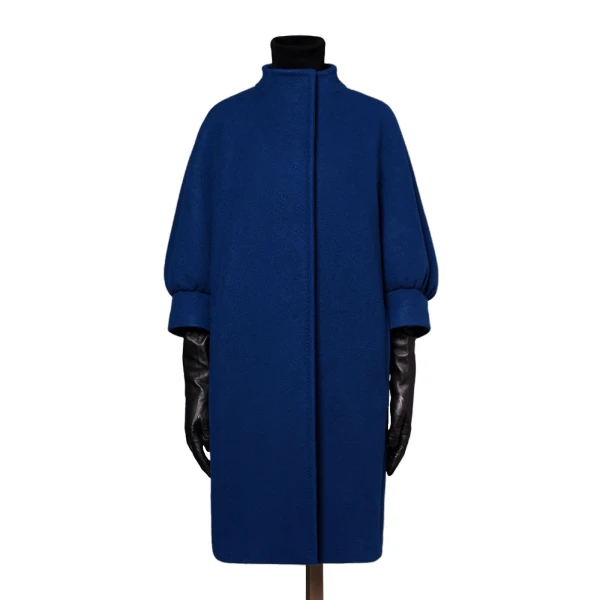 Max Mara Macina Cashmere Cocoon Coat in Cornflower Blue | Wool Coat | Luxury Shoes 