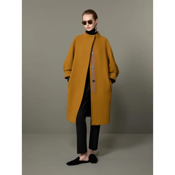 Max Mara Macina Cashmere Cocoon Coat in Mustard | Wool Coat | Luxury Shoes 