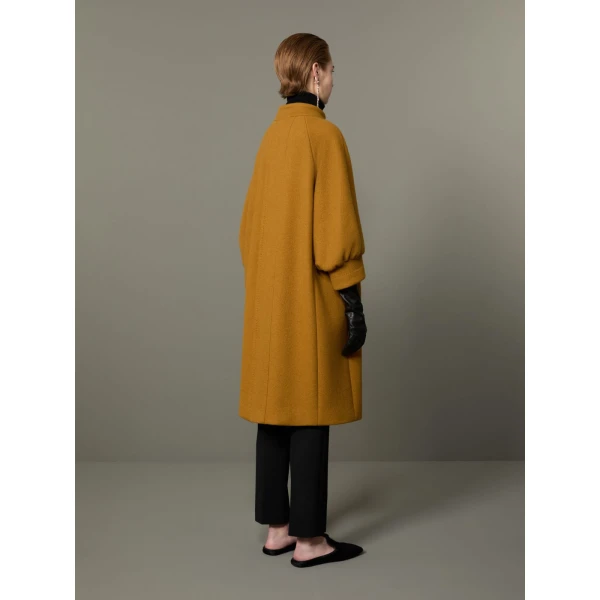 Max Mara Macina Cashmere Cocoon Coat in Mustard | Wool Coat | Luxury Shoes 