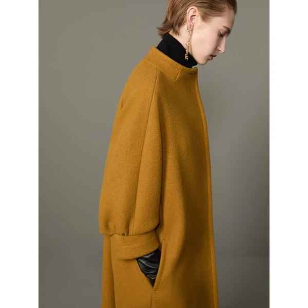 Max Mara Macina Cashmere Cocoon Coat in Mustard | Wool Coat | Luxury Shoes 