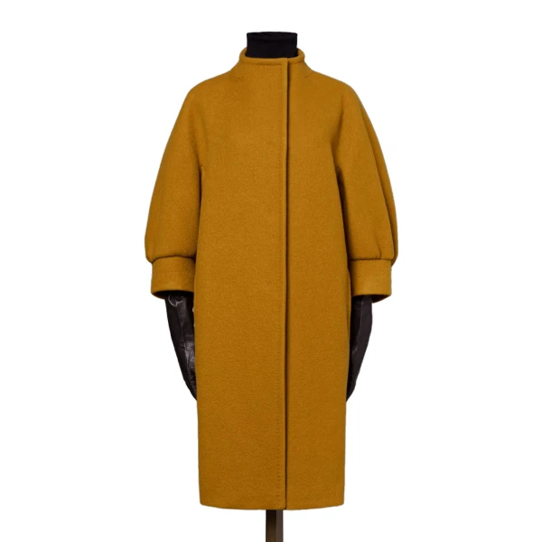 Max Mara Macina Cashmere Cocoon Coat in Mustard | Wool Coat | Luxury Shoes 