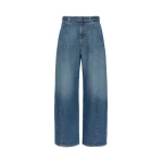 Max Mara Madia Wide-Fit Cotton Denim Jeans in Navy | Denim | Luxury Shoes 