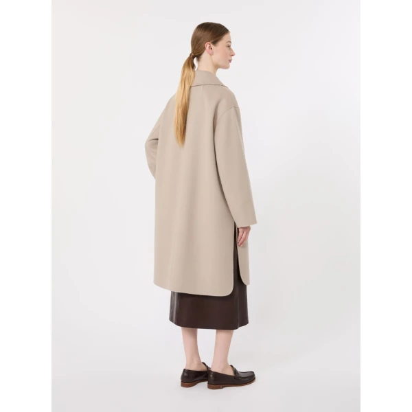 Max Mara Magnolia Double-Breasted Wool Midi Coat in Beige | Wool Coat | Luxury Shoes 