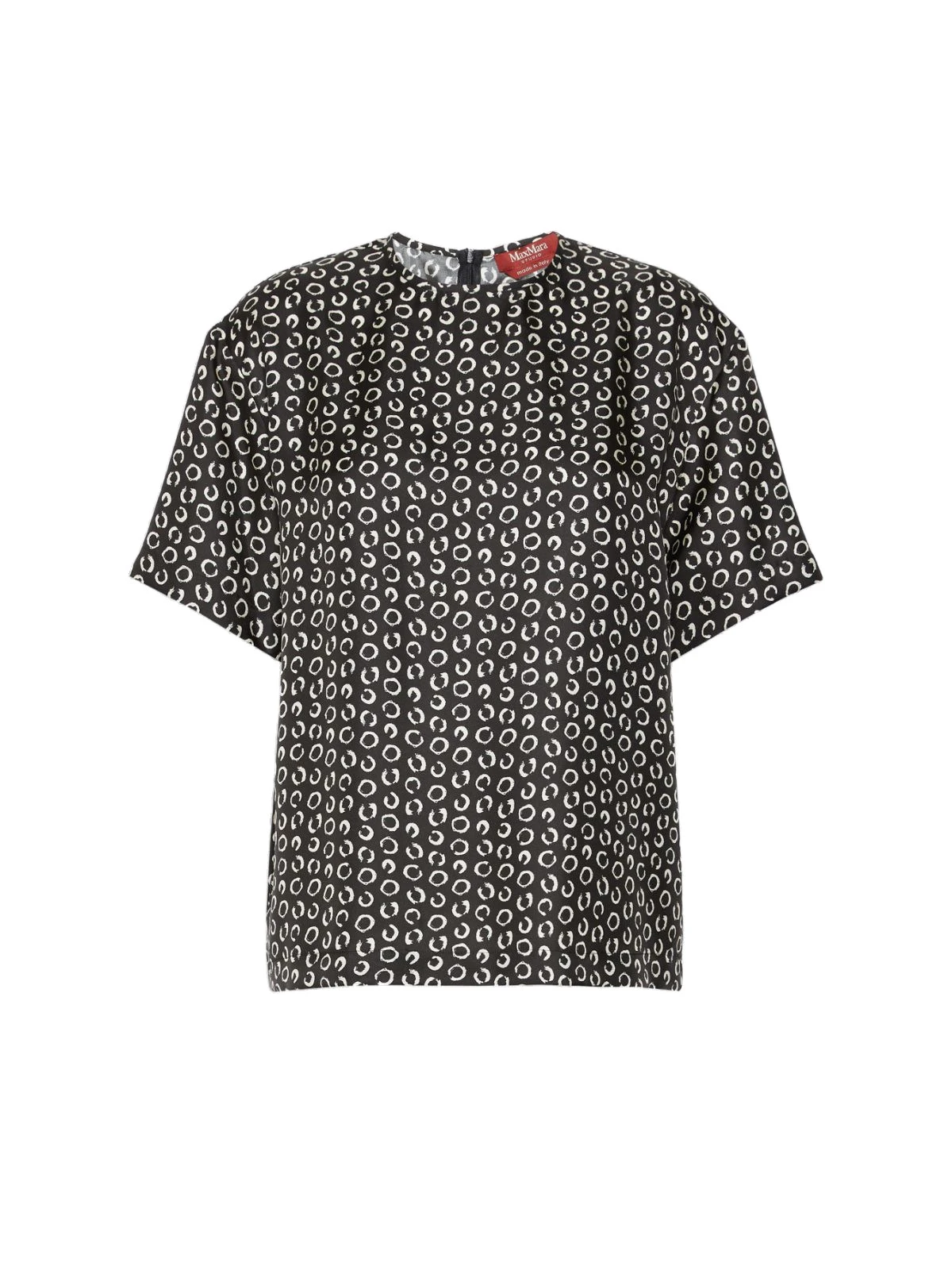Max Mara Mambo Printed Silk T-Shirt Blouse in Black and White Max Mara Mambo Printed Silk T-Shirt Blouse in Black and White | Blouse | Luxury Shoes