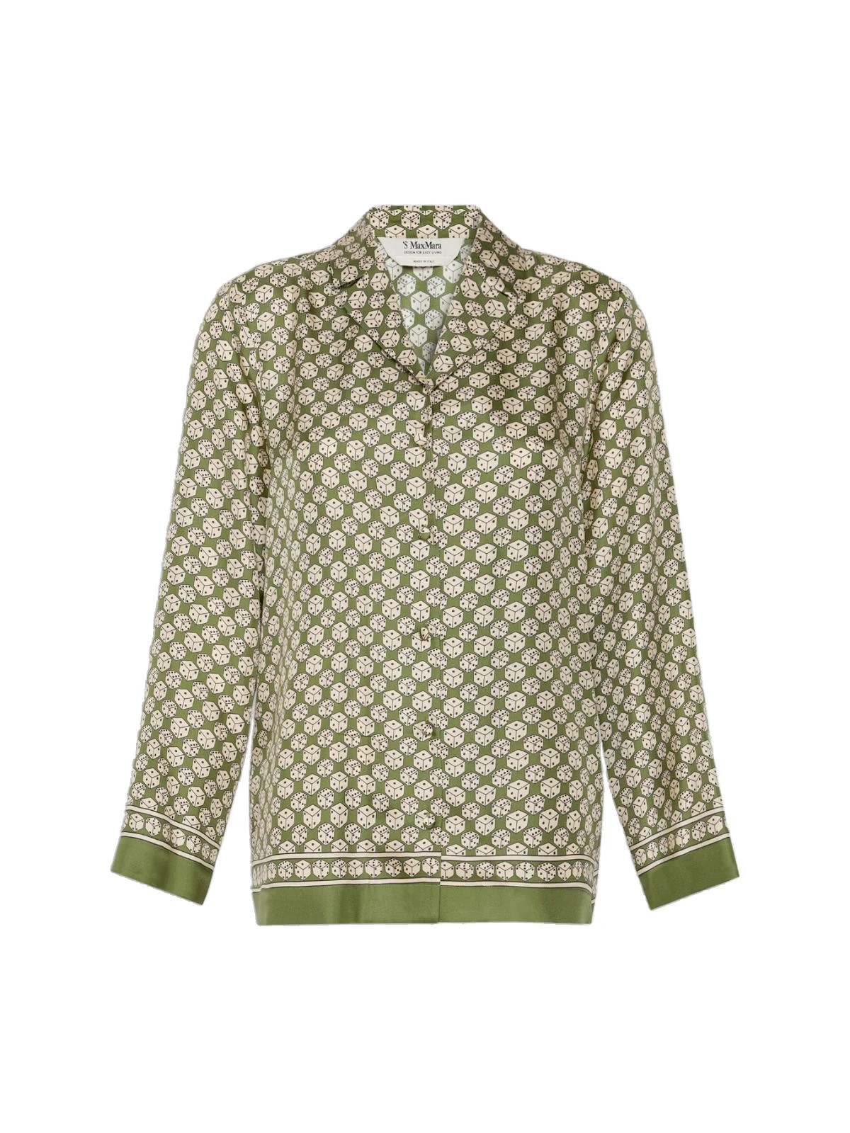 Max Mara Mambo Printed Silk Twill Shirt in Khaki Max Mara Mambo Printed Silk Twill Shirt in Khaki | Shirts | Luxury Shoes
