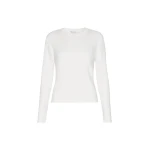 Max Mara Manto Embossed Logo Wool Sweater in White | Sweaters | Luxury Shoes 