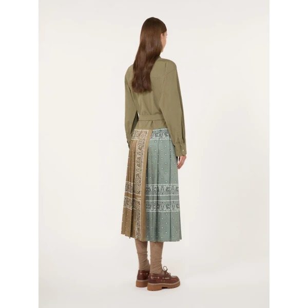 Max Mara Manto Twill and Poplin Shirt Dress in Light Blue | Shirtdress | Luxury Shoes 