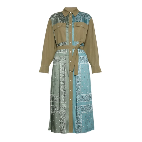 Max Mara Manto Twill and Poplin Shirt Dress in Light Blue | Shirtdress | Luxury Shoes 