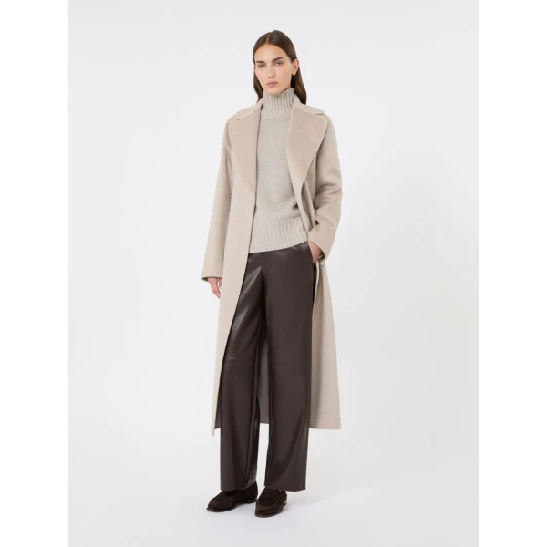 Max Mara Mantova Wool and Cashmere Polo-Neck Sweater in Beige | Turtlenecks | Luxury Shoes 