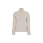 Max Mara Mantova Wool and Cashmere Polo-Neck Sweater in Beige | Turtlenecks | Luxury Shoes 
