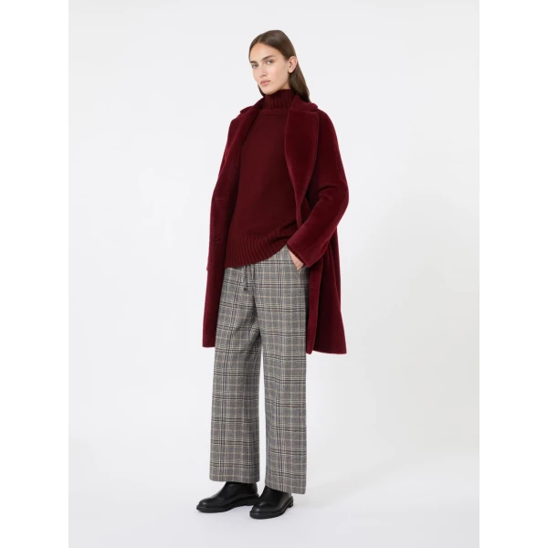 Max Mara Mantova Wool and Cashmere Polo-Neck Sweater in Bordeaux | Turtlenecks | Luxury Shoes 