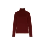 Max Mara Mantova Wool and Cashmere Polo-Neck Sweater in Bordeaux | Turtlenecks | Luxury Shoes 