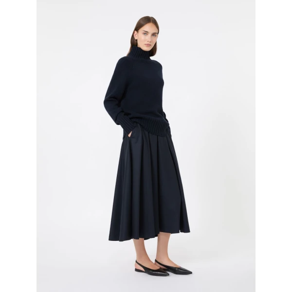 Max Mara Mantova Wool and Cashmere Polo-Neck Sweater in Ultramarine | Turtlenecks | Luxury Shoes 