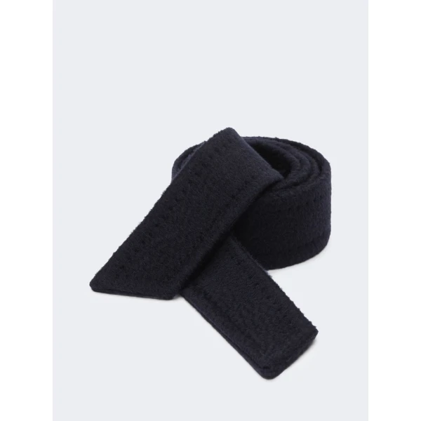 Max Mara Manuela Zibeline Belt in Black | Belts | Luxury Shoes 