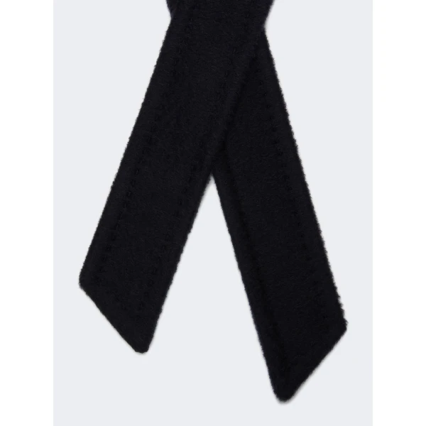 Max Mara Manuela Zibeline Belt in Black | Belts | Luxury Shoes 