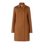 Max Mara Maranta Double-Breasted Wool Broadcloth Coat in Tobacco | Wool Coat | Luxury Shoes 