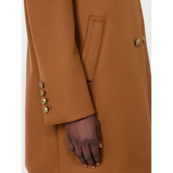 Max Mara Maranta Double-Breasted Wool Broadcloth Coat in Tobacco | Wool Coat | Luxury Shoes 
