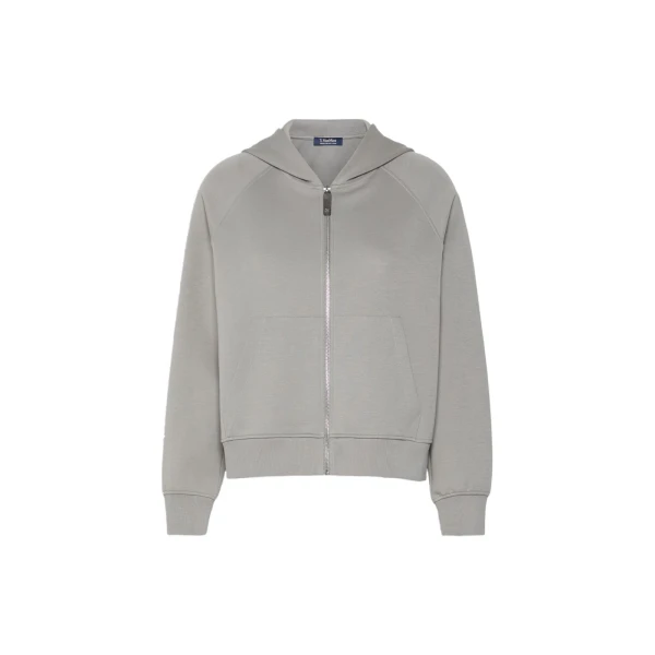 Marea Technical Cotton Jersey Sweatshirt in Pearl Grey