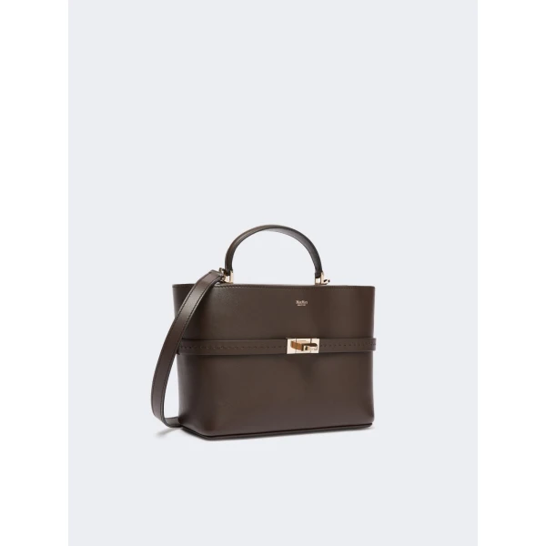 Max Mara Margaux Extra Small Leather Bag in Dark Brown | Mini Bags | Luxury Shoes 