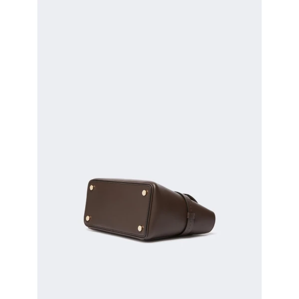 Max Mara Margaux Extra Small Leather Bag in Dark Brown | Mini Bags | Luxury Shoes 