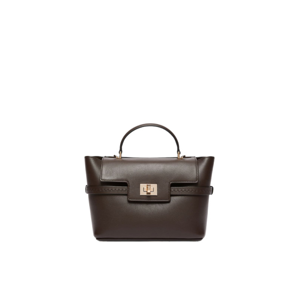 Max Mara Margaux Extra Small Leather Bag in Dark Brown | Mini Bags | Luxury Shoes 