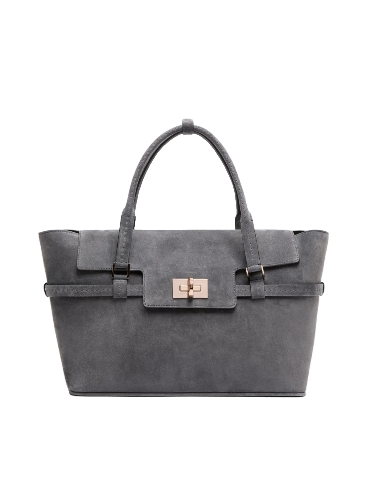 Max Mara Margaux Medium Suede Bag in Medium Grey Max Mara Margaux Medium Suede Bag in Medium Grey | Totes & Top-Handle Bags | Luxury Shoes