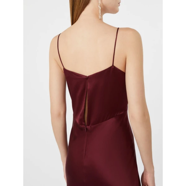 Max Mara Maroso Silk Satin Slip Dress in Bordeaux | Evening Gowns | Luxury Shoes 