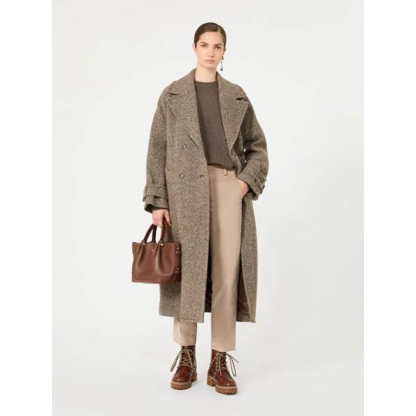 Max Mara Marruca Cotton Needlecord Cropped Trousers in Sand | Tailored pants | Luxury Shoes 