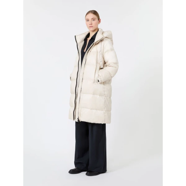Max Mara Marte Roomy Quilted Midi Puffer in Vanilla | Coats | Luxury Shoes 