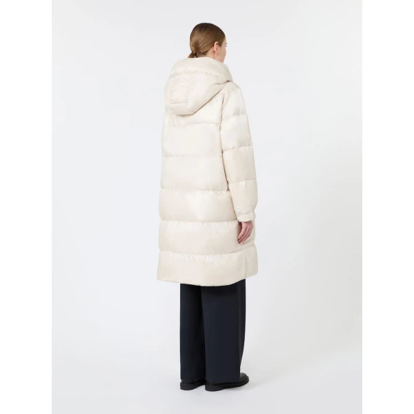Max Mara Marte Roomy Quilted Midi Puffer in Vanilla | Coats | Luxury Shoes 