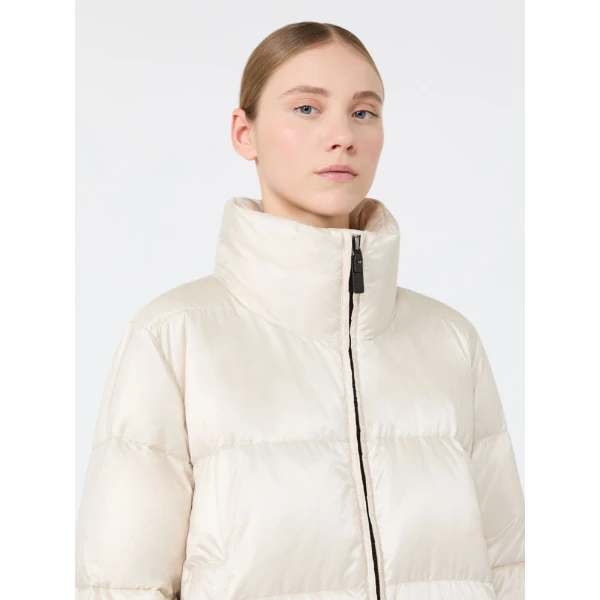 Max Mara Marte Roomy Quilted Midi Puffer in Vanilla | Coats | Luxury Shoes 
