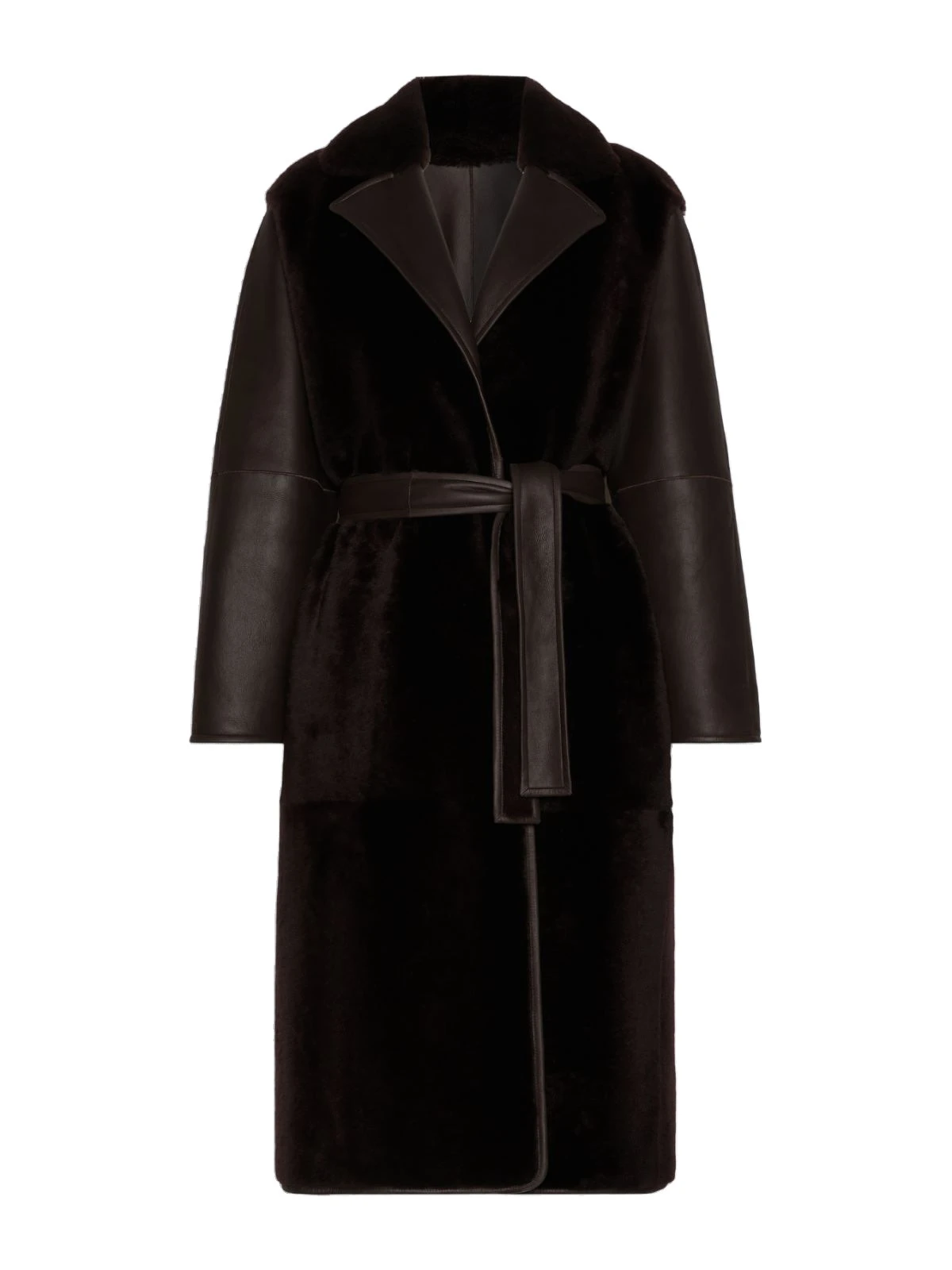 Max Mara Martora Sheepskin Robe Coat in Dark Brown Max Mara Martora Sheepskin Robe Coat in Dark Brown | Women | Luxury Shoes