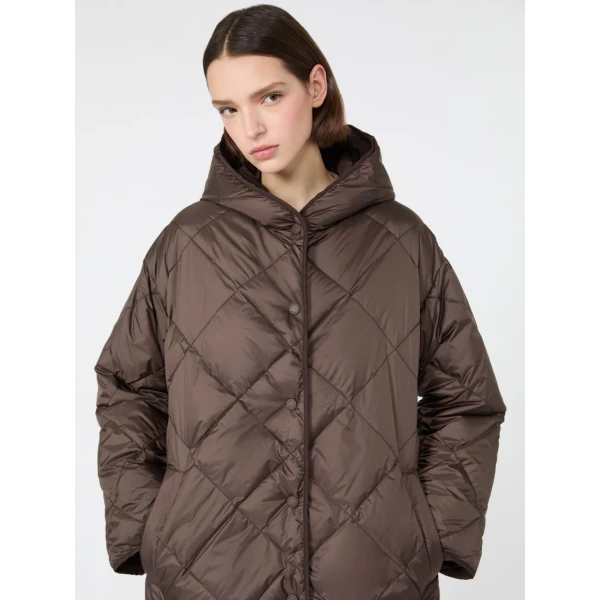 Max Mara Massa Reversible Technical Twill Down Jacket in Brown | Jackets | Luxury Shoes 