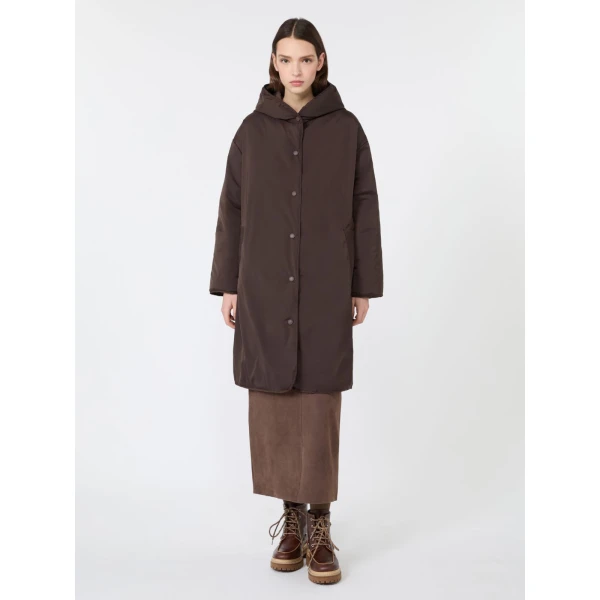 Max Mara Massa Reversible Technical Twill Down Jacket in Brown | Jackets | Luxury Shoes 