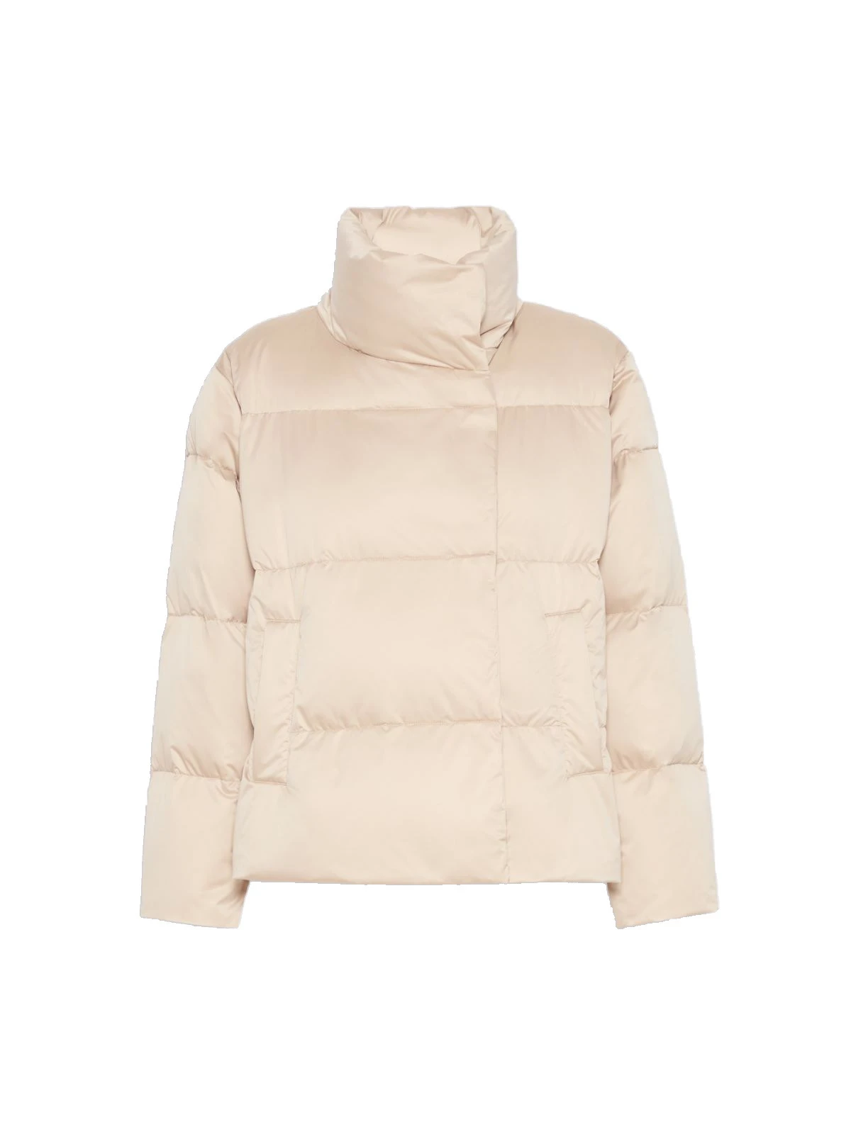 Max Mara Matassa Short Technical Satin Down Jacket in Sand Max Mara Matassa Short Technical Satin Down Jacket in Sand | Jackets | Luxury Shoes