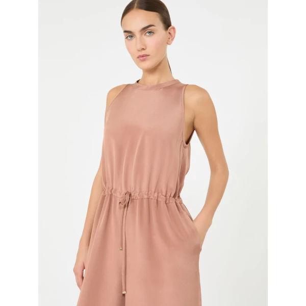 Max Mara Materia Silk Crepe de Chine Jumpsuit in Antique Rose | Jumpsuit | Luxury Shoes 
