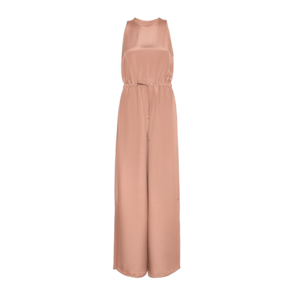 Max Mara Materia Silk Crepe de Chine Jumpsuit in Antique Rose | Jumpsuit | Luxury Shoes 