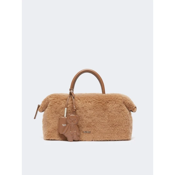 Max Mara Medium Camel Teddy Boston Bag in Camel | Totes & Top-Handle Bags | Luxury Shoes 
