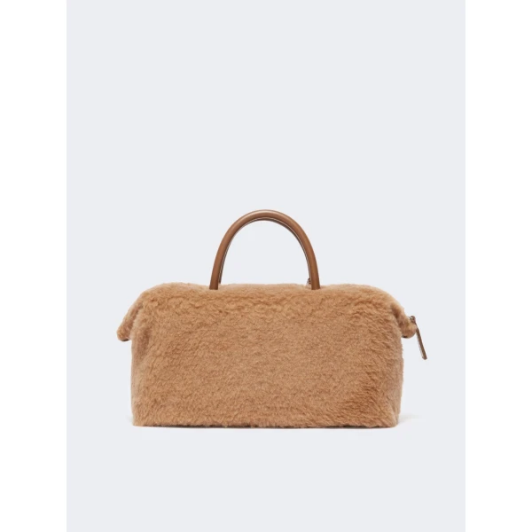 Max Mara Medium Camel Teddy Boston Bag in Camel | Totes & Top-Handle Bags | Luxury Shoes 