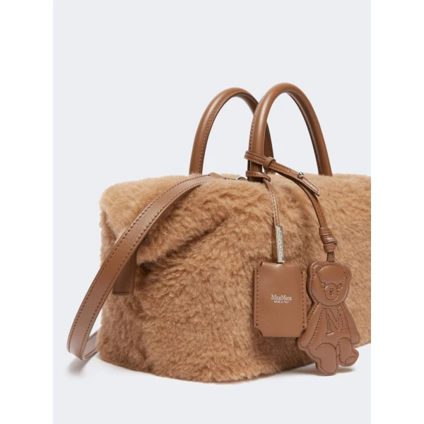 Max Mara Medium Camel Teddy Boston Bag in Camel | Totes & Top-Handle Bags | Luxury Shoes 
