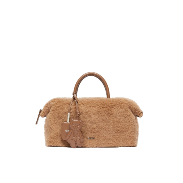 Max Mara Medium Camel Teddy Boston Bag in Camel | Totes & Top-Handle Bags | Luxury Shoes 