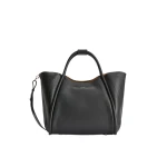 Max Mara Medium Leather Marine Bag in Black | Totes & Top-Handle Bags | Luxury Shoes 