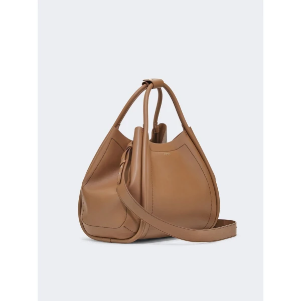 Max Mara Medium Leather Marine Bag in Brown Bronze | Totes & Top-Handle Bags | Luxury Shoes 